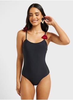 ELLA Swimsuit With Floral On Straps & Beach Sarong  - Image 3