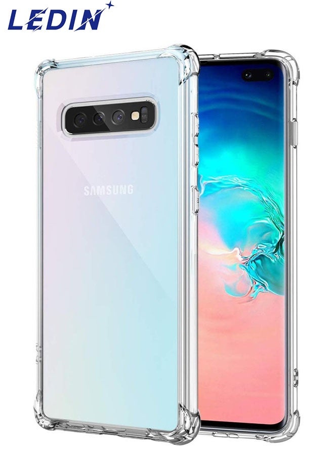 LEDIN Case for Samsung Galaxy S10 Plus Clear Case Soft Flexible Silicone Back Cover Shockproof Anti Scratch Case with Reinforced Bumper Corner Compatible for Samsung Galaxy S10 Plus Clear - Image 1