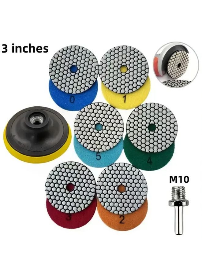3Pcs 80Mm Diamond Polishing Pads For Stone Marble Granite Tile Grinding Discs - Image 2