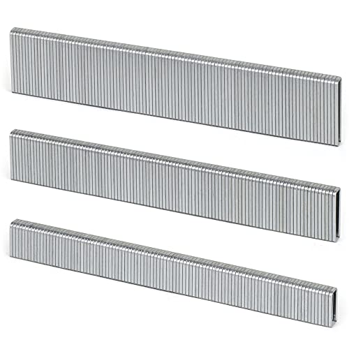 HW HAMWOO 18 Gauge by 1/2 to 1 in Multi-Pack Narrow Crown Staples, 1200-Pack Including 1/2"- 400; 3/4"- 400; 1"- 400 (Silver) - Image 1