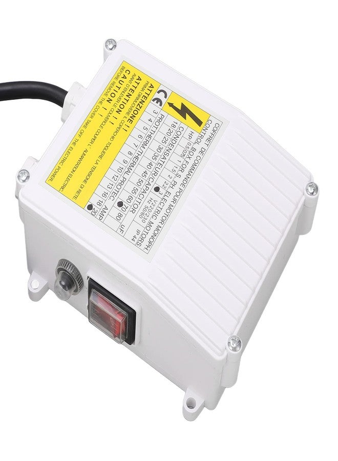 Walfront Deep Well Pump Control Box 2.2KW Submersible Pump Switch Controller with Thermal Breaker 70μF 20A US Plug 110V Heavy Duty ABS Enclosure - Image 1