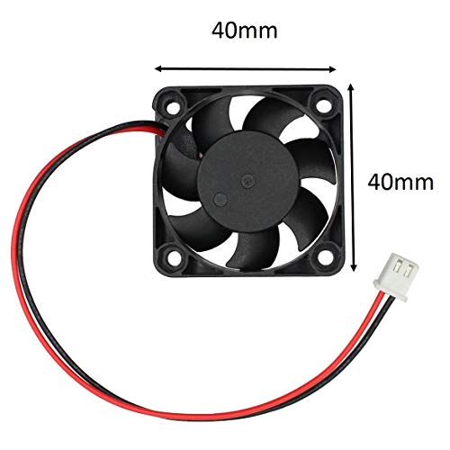 Easycargo 4pcs 3D printer 40mm Fan 12V DC, 4010 Cooling Fan Sleeve Bearing Brushless 2 pin, 40mm Cooler Fan + Grill Mounting Kit 40mm x 40mm x10mm - Image 4