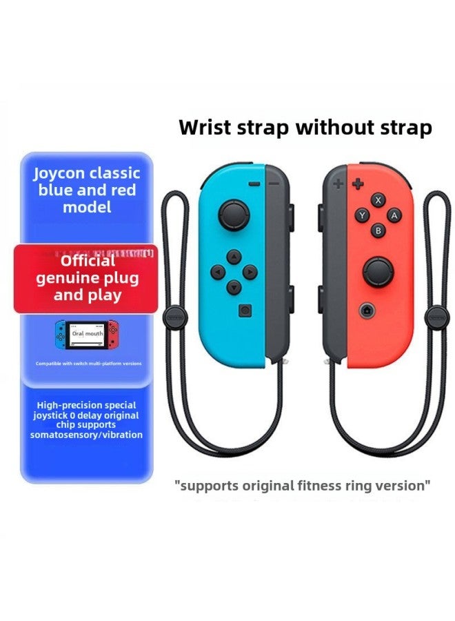Joycon Game Handle Left And Right Separation Handle Wireless Bluetooth Belt Wake-up With Hand Rope Switch Handle Cross-border-Product Color:Left Blue And Right Red (without Hand Strap) (supports Fitness Rings)  - Image 1