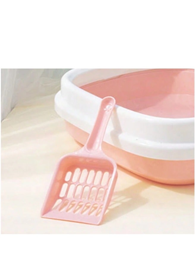 HAPPY PUSS Cat litter plastic box, large Size with high sides, detachable with free cat litter shovel. Pink color - Image 4