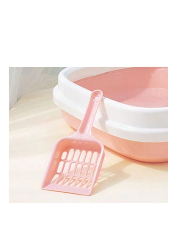 HAPPY PUSS Cat litter plastic box, large Size with high sides, detachable with free cat litter shovel. Pink color - Image 5