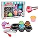 Popular Playthings Magnetic Bake Play Cupcakes Toy Set Pretend Cupcake Kitchen Kit for Kids Gifts for Toddler Girls 20 Pieces - Image 2