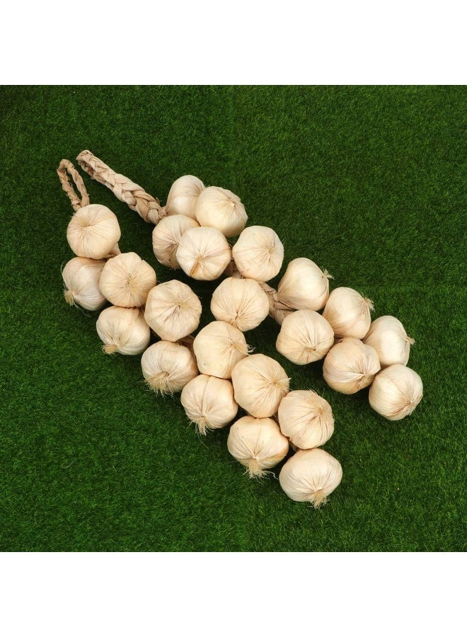 SpzcdZa SpeedDa 2Pack Kitchen Garden Indoor Decor Artificial Garlic Strings - Image 5