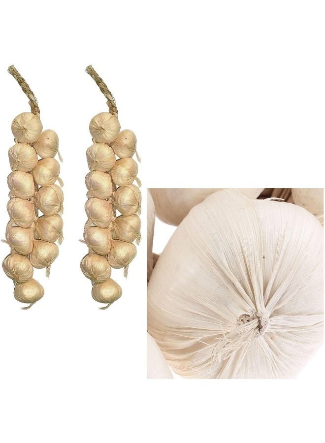 SpzcdZa SpeedDa 2Pack Kitchen Garden Indoor Decor Artificial Garlic Strings - Image 4