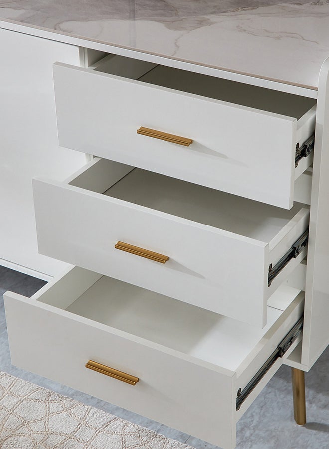 Home Box خزانة جانبية من الحجر الملبد اللؤلؤي 200 × 80 × 45 سم  - Image 4