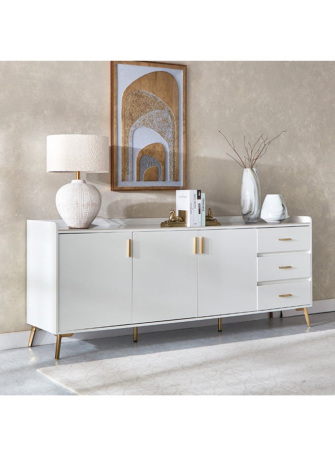 Home Box خزانة جانبية من الحجر الملبد اللؤلؤي 200 × 80 × 45 سم  - Image 1