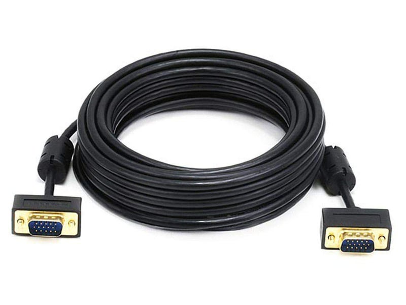 Monoprice 25ft Ultra Slim SVGA Super VGA 3032AWG MM Monitor Cable w ferrites Gold Plated Connector - Image 2