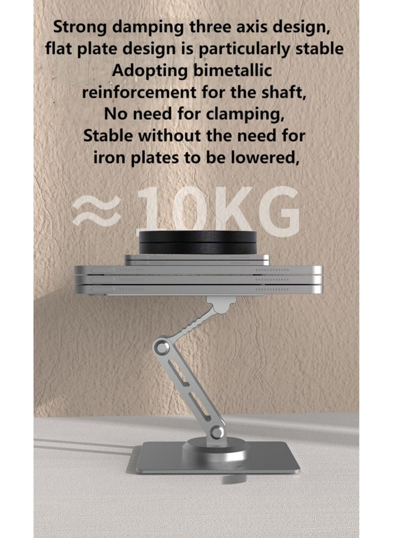 phone holder, foldable phone holder, compatible with all desktop iPhone holders, iPhone 15 Pro/15 Pro Max, Samsung Galaxy, iPad Silver - Image 5