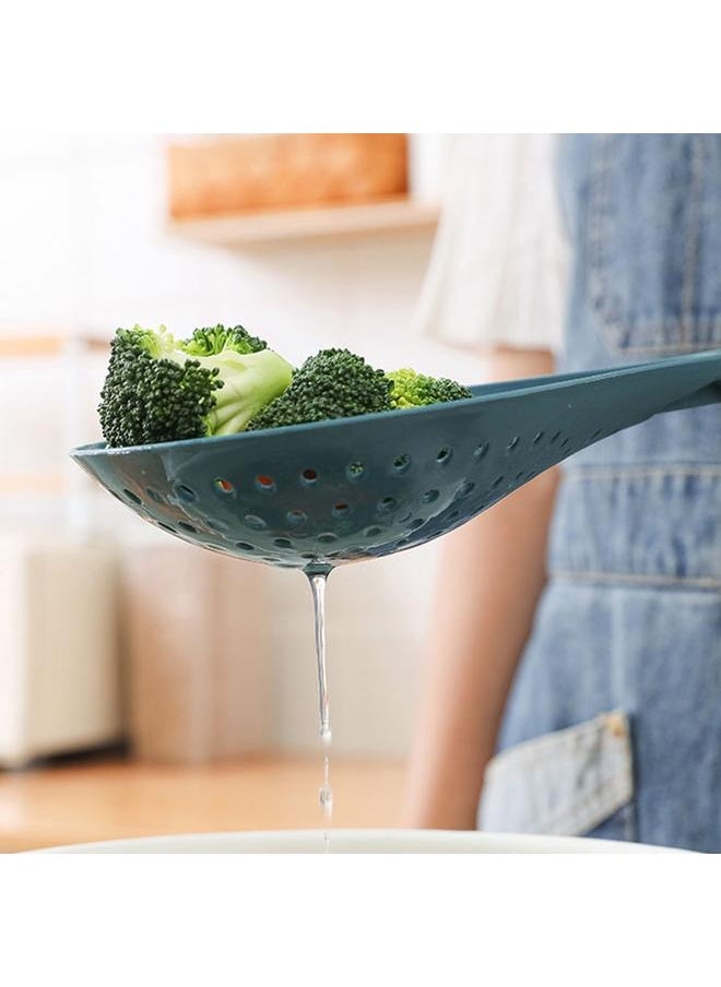 Thoraya - Plastic Skimmer Spoon Large Capacity Heat Resistant Multifunctional Fine Slotted Spoon with Clip Kitchen Supplies - Image 1