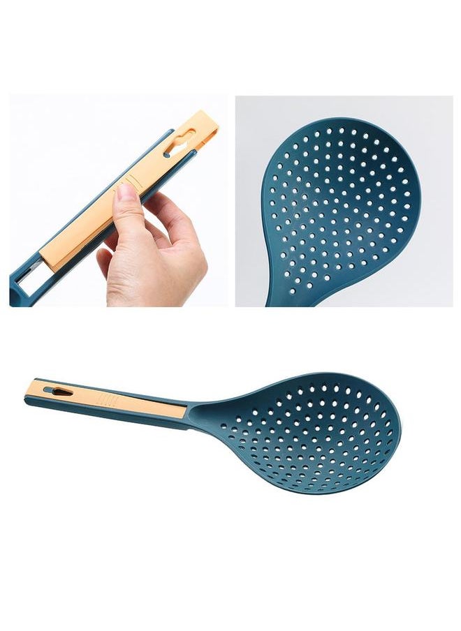 Thoraya - Plastic Skimmer Spoon Large Capacity Heat Resistant Multifunctional Fine Slotted Spoon with Clip Kitchen Supplies - Image 1
