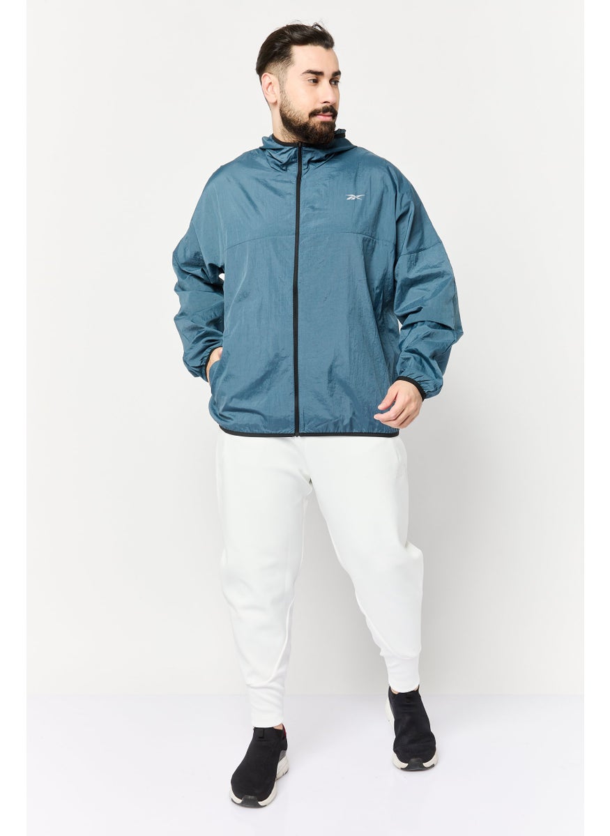 Reebok Men Sportswear Fit Long Sleeves Training Jacket, Grey  - Image 3