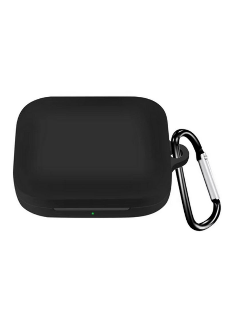 "غطاء حماية سيليكون مضاد للصدمات لسماعات OnePlus Buds 3 - غطاء متين للأذن بألوان صلبة - إكسسوارات سماعات لسماعات OnePlus - أسود" - Image 1