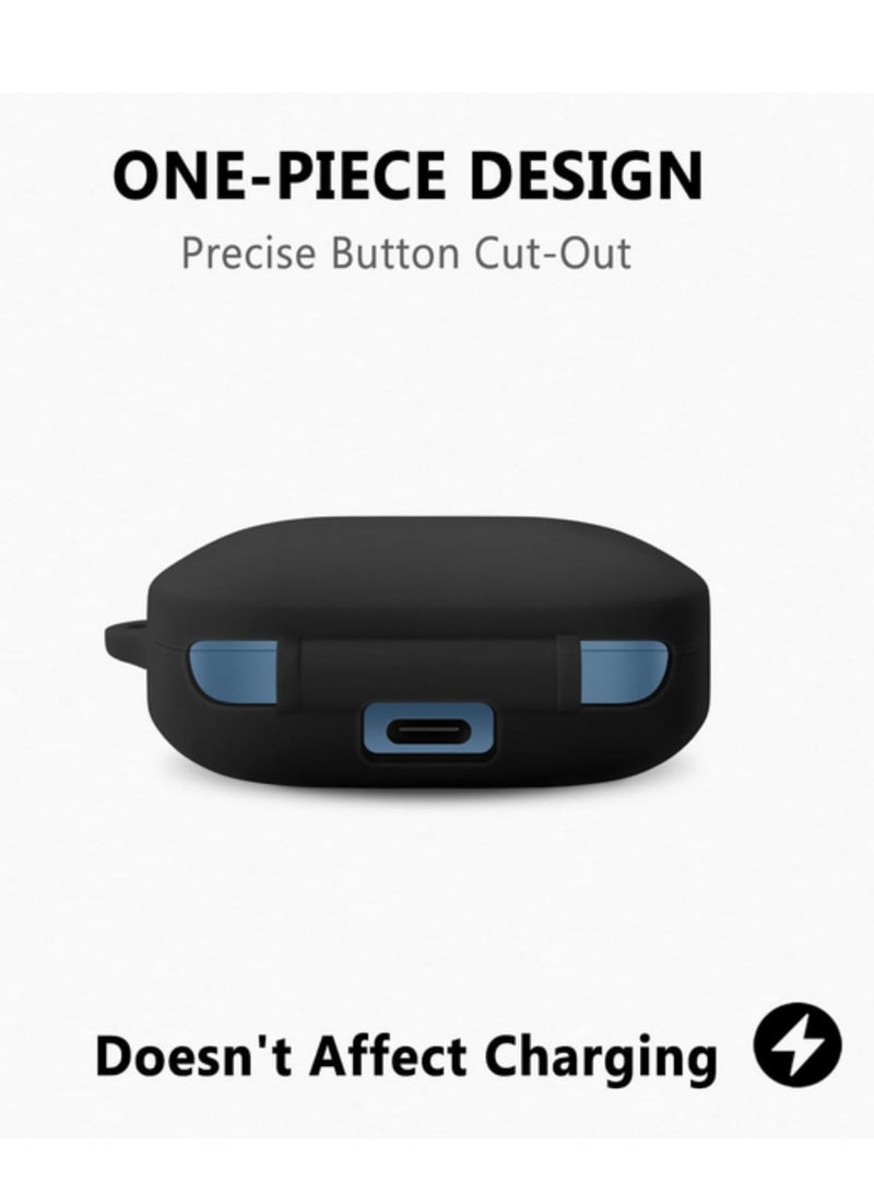 "غطاء حماية سيليكون مضاد للصدمات لسماعات OnePlus Buds 3 - غطاء متين للأذن بألوان صلبة - إكسسوارات سماعات لسماعات OnePlus - أسود" - Image 4