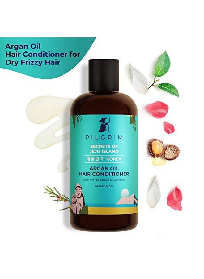 PILGRIM Argan Oil Hair Conditioner With White Lotus & Camellia Discover Healthy Bouncy And Shiny Hairdeep Moisturisation & Nourishment All Hair Types Men And Women Korean Beauty Secrets 200Ml  - Image 3