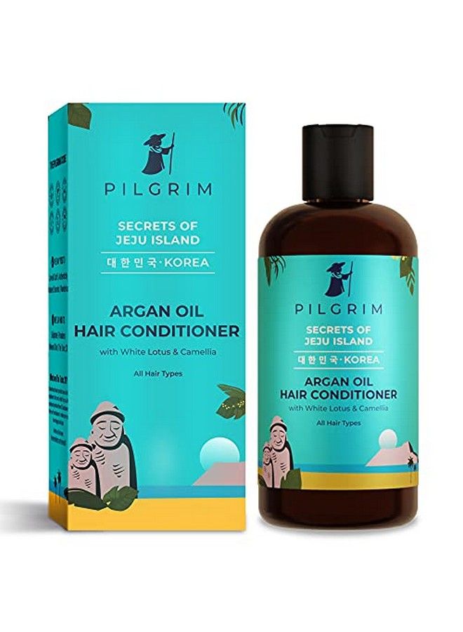 PILGRIM Argan Oil Hair Conditioner With White Lotus & Camellia Discover Healthy Bouncy And Shiny Hairdeep Moisturisation & Nourishment All Hair Types Men And Women Korean Beauty Secrets 200Ml  - Image 1
