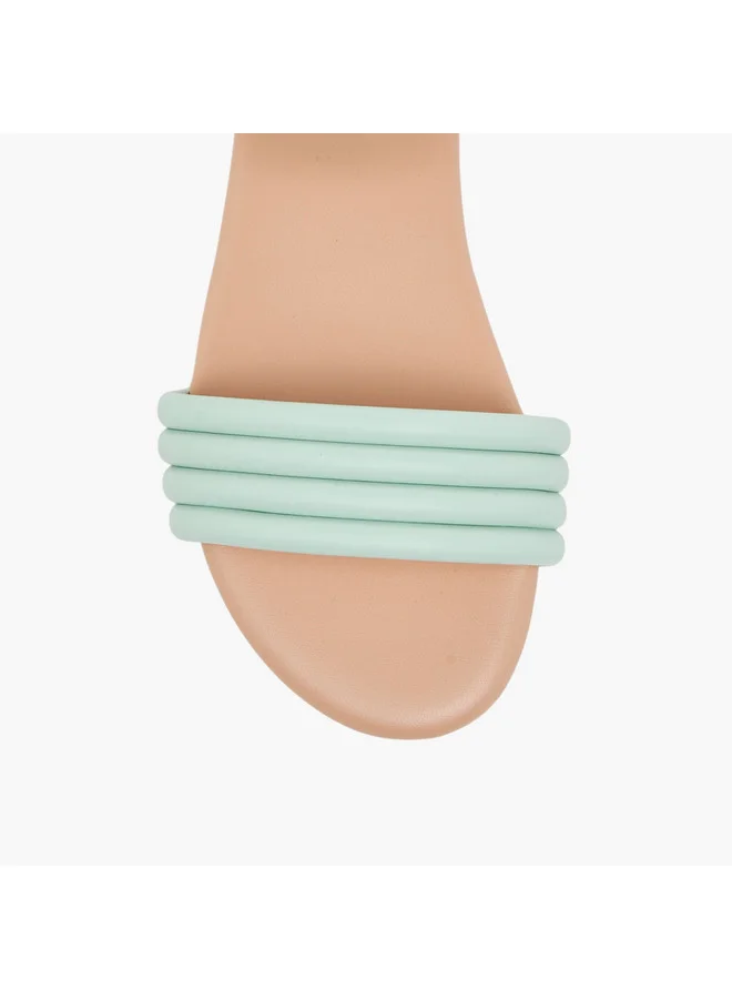 Flora Bella By Shoexpress Girls Strap Detail Sandals with Hook and Loop Closure