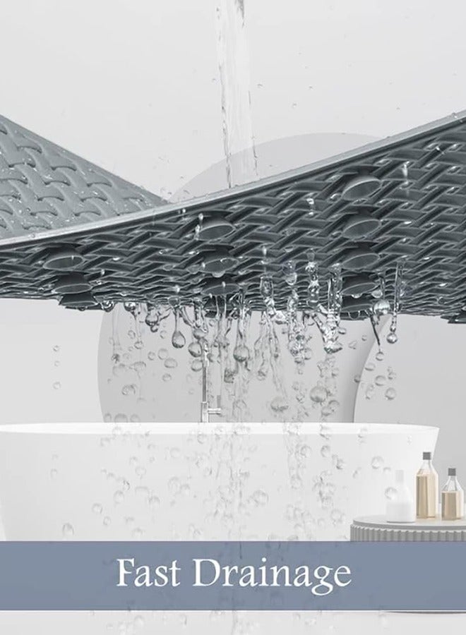 Garlo Non Slip Bathtub-Mat with Suction Cups and Drain Holes, Soft Machine Washable Shower Mat Anti Slip Bath Mat for Tub for Kids - Image 5