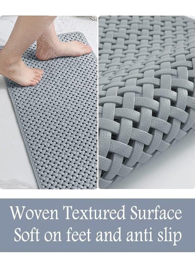 Garlo Non Slip Bathtub-Mat with Suction Cups and Drain Holes, Soft Machine Washable Shower Mat Anti Slip Bath Mat for Tub for Kids - Image 4