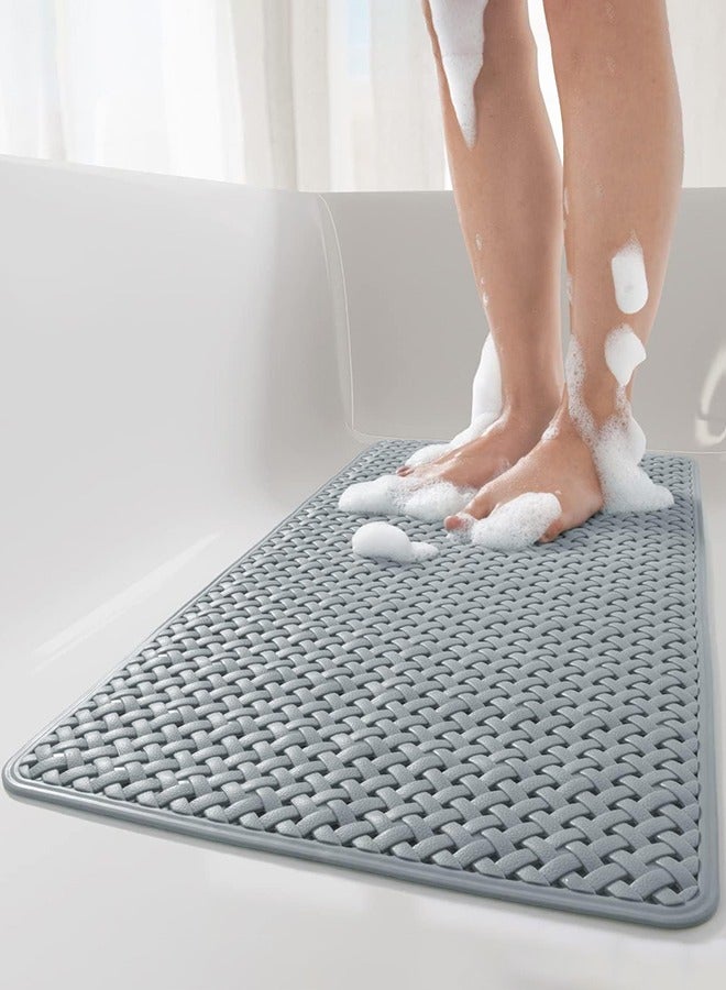 Garlo Non Slip Bathtub-Mat with Suction Cups and Drain Holes, Soft Machine Washable Shower Mat Anti Slip Bath Mat for Tub for Kids - Image 1