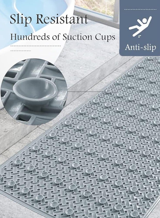 Garlo Non Slip Bathtub-Mat with Suction Cups and Drain Holes, Soft Machine Washable Shower Mat Anti Slip Bath Mat for Tub for Kids - Image 2