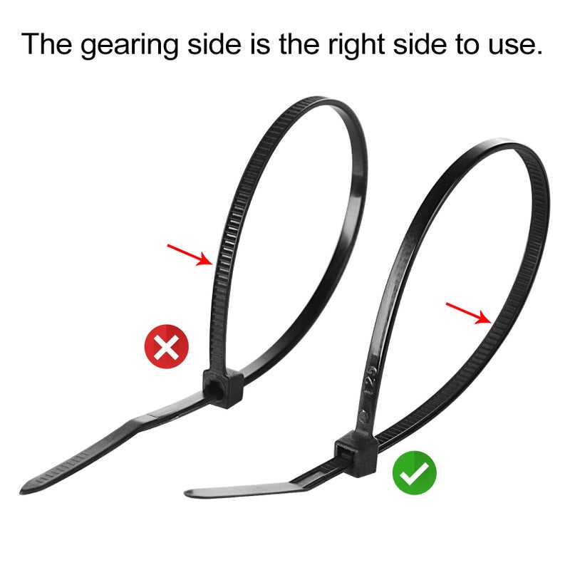 XHF 200Pcs 3/4"" Back-Glue Self Adhesive Black Strong Cable Zip Tie Mounts With 8"" Ties Screws Uv Protection Outdoor Sticky Wire Fasteners Cable Clips Management Anchors Organizer Holders Squares - Image 2