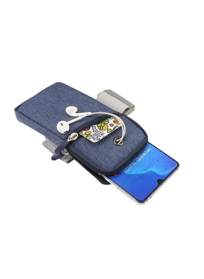 Universal Arm Band Phone Bag Case For iPhone/Samsung/Huawei Blue - Image 4