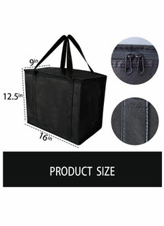 Excefore 2 Insulated Reusable Grocery Bag With Zippered Top, XL  - Image 2