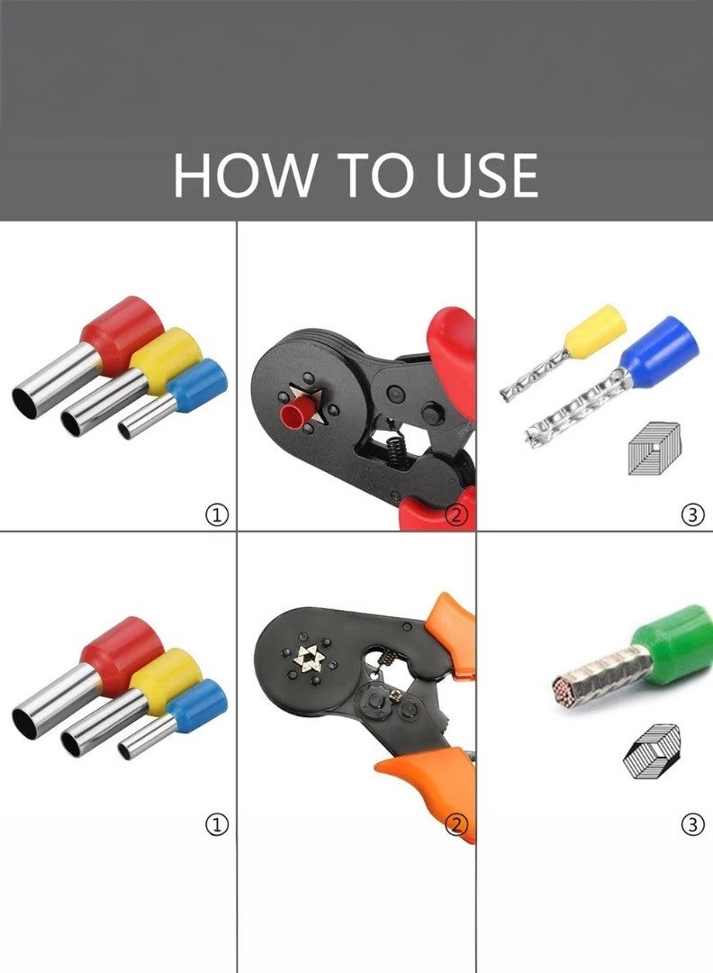 كاشيمانو مجموعة متنوعة من 1900 قطعة من طرفي الطويق المعبأة بمقاسات 0.5 مم² لغاية 6 مم² AWG10-22. - Image 3