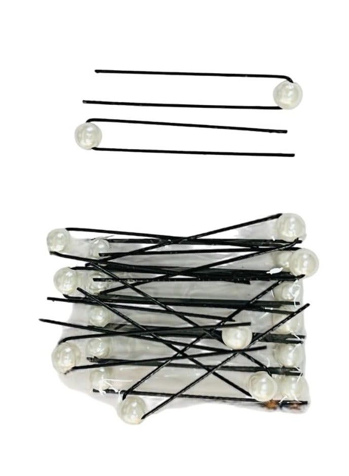مملكة الإكسسوارات مشبك شعر من اللؤلؤ الصناعي من مجموعة أكسيسورايز كينجدوم، ديكور زفاف معدني، مجموعة من 3 قطع (أبيض، عبوة من 3 قطع (30 قطعة)) - Image 3