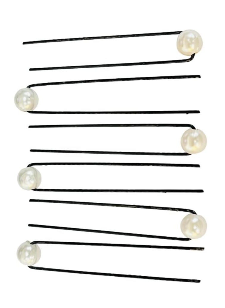 مملكة الإكسسوارات مشبك شعر من اللؤلؤ الصناعي من مجموعة أكسيسورايز كينجدوم، ديكور زفاف معدني، مجموعة من 3 قطع (أبيض، عبوة من 3 قطع (30 قطعة)) - Image 2