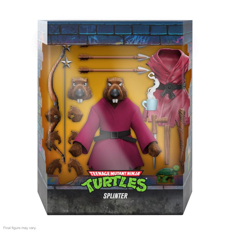 Super7 ULTIMATES! Teenage Mutant Ninja Turtles Splinter (Version 2) - 7" TMNT Action Figure with Accessories Classic Cartoon Collectibles and Retro Toys - Image 3