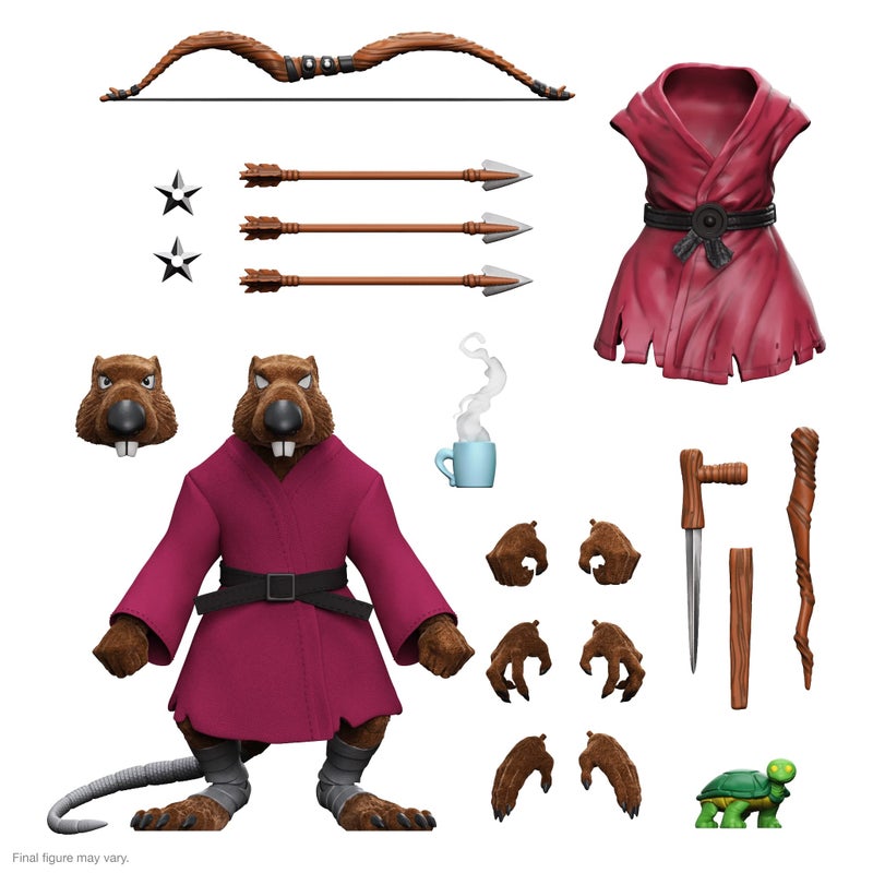 Super7 ULTIMATES! Teenage Mutant Ninja Turtles Splinter (Version 2) - 7" TMNT Action Figure with Accessories Classic Cartoon Collectibles and Retro Toys - Image 2