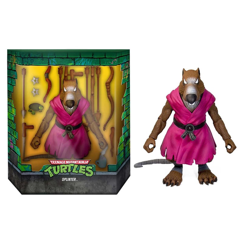 Super7 ULTIMATES! Teenage Mutant Ninja Turtles Splinter (Version 2) - 7" TMNT Action Figure with Accessories Classic Cartoon Collectibles and Retro Toys - Image 1