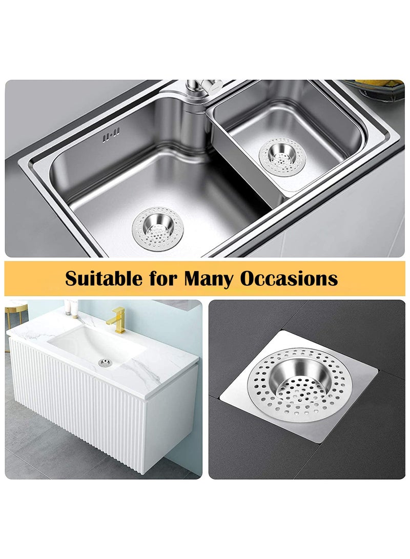 Blythornix مصفاة تصريف بلايثورنيكس من الفولاذ المقاوم للصدأ، سدادات حوض المطبخ الدائرية، مصفاة تصريف لحوض الحمام وسلة الأحواض 2 عبوة 70 مم - Image 2