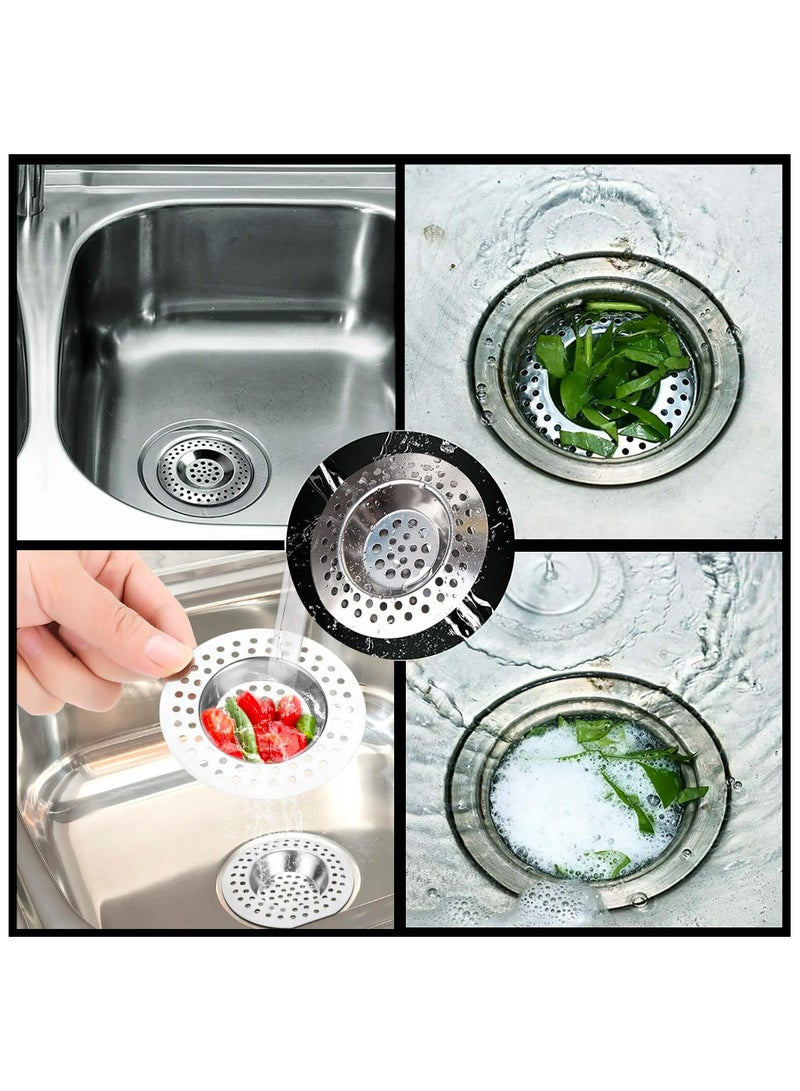 Blythornix مصفاة تصريف بلايثورنيكس من الفولاذ المقاوم للصدأ، سدادات حوض المطبخ الدائرية، مصفاة تصريف لحوض الحمام وسلة الأحواض 2 عبوة 70 مم - Image 3