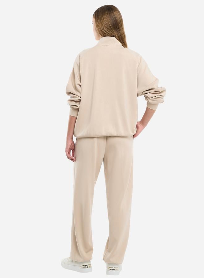 victor and jane Beige Contrast Stripe Track Jacket and Joggers Co-Ords - Image 2