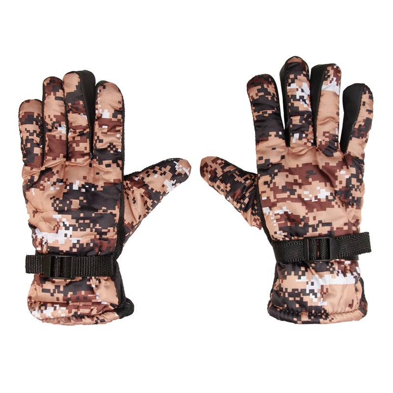 FabSeasons Camouflage Unisex Winter Gloves for Men & Women, Acrylic Woolen on The Inside and PU Material on The Outside - Image 5