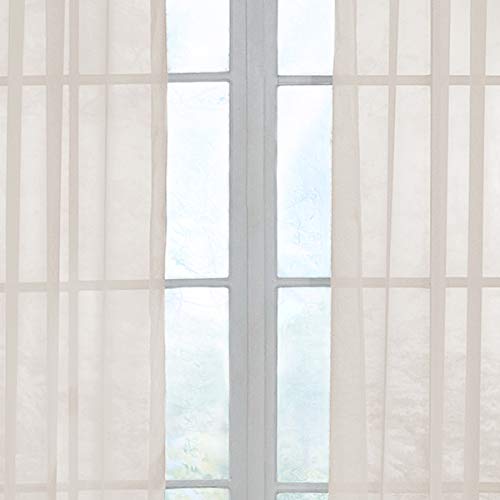 CurtainFresh Odor Neutralizing Sheer Voile Grommet Window Curtain for Bedroom or Living Room (1 Panel), 59 in x 95 in, Ivory - Image 3
