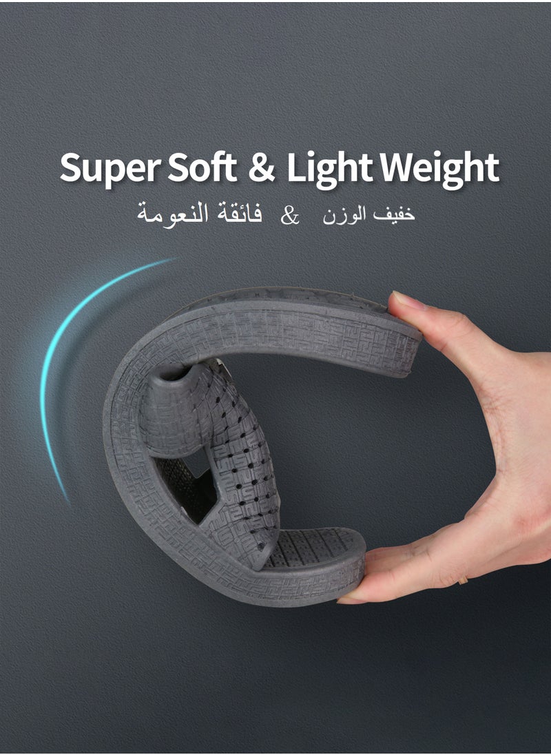 دي. دي.ستار  - شبشب حمام كبير الحجم للرجال والنساء مقاوم للانزلاق وسريع الجفاف، حذاء استحمام مريح وناعم ومضاد للانزلاق من دي دي ستار - Image 1