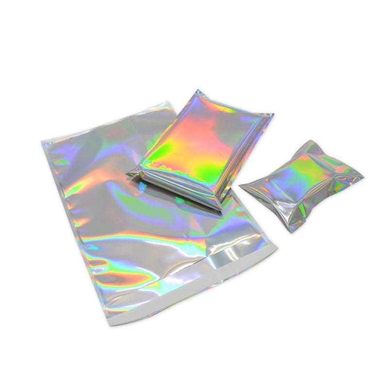 NATX 100Pcs Poly Mailers Holographic Metallic Aluminum Foil Glitter Bag Shipping Envelopes Mailing Self Sealing Envelope Packaging Pouches Mylar Bags Storage Bags 4565in 115165cm 