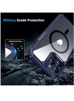YoYoTech Designed for iPhone 15 Pro Max 6.7-inch Magnetic case Compatible with Magsafe Defender Shockproof,Hard Back Case,Ultra-Thin Crystal Back-Anti-Scratch Cover-Blue  - Image 2