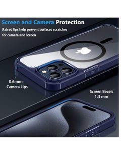 Designed for iPhone 15 Pro Max 6.7-inch Magnetic case Compatible with Magsafe Defender Shockproof,Hard Back Case,Ultra-Thin Crystal Back-Anti-Scratch Cover-Blue - pzsku/Z5CF3205844A2E85DB02AZ/45/_/1695843192/6f1bfd97-a7b0-4af3-ae4b-b0ffffcc396b