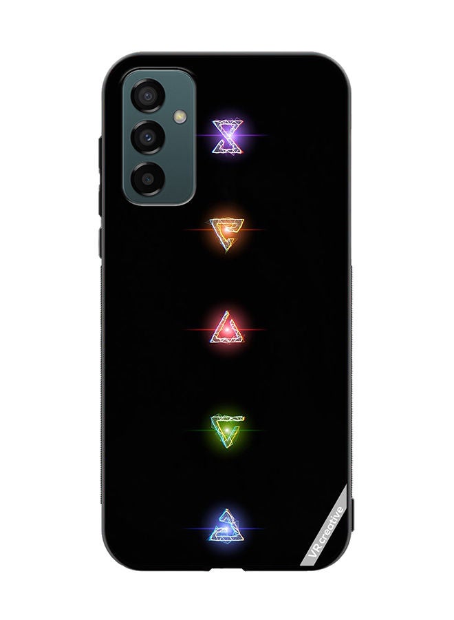 VR CREATIVE Protective Case Cover For Samsung Galaxy F23 Neon Loghts Diamond Shapes Design Multicolour - Image 1