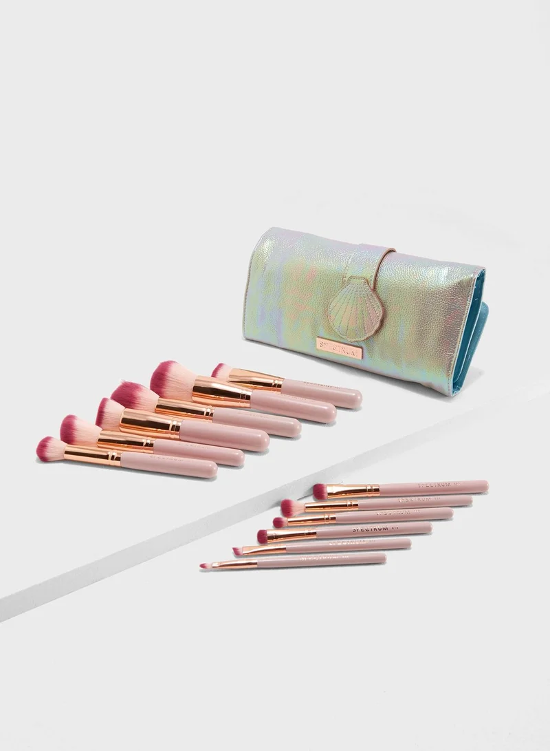 Spectrum Bomb Shell Set With Oyster Roll Make Up Brushes