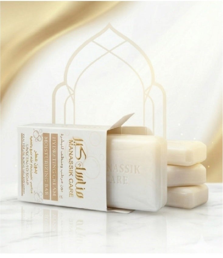 صابونة مرطبة بدون عطر من مناسك كير – تنظيف لطيف وترطيب للبشرة الحساسة - Image 3