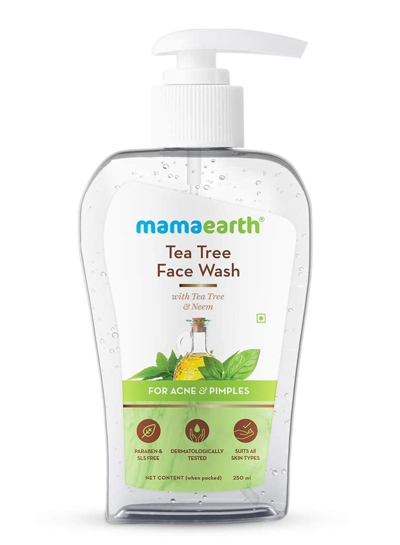 Mama Earth Tea Tree Oil Control Face Wash | Controls Acne & Pimples | Removes Excess Oil | For Oily and Sensitive Skin | For Men & Women | 250 ml - Image 5